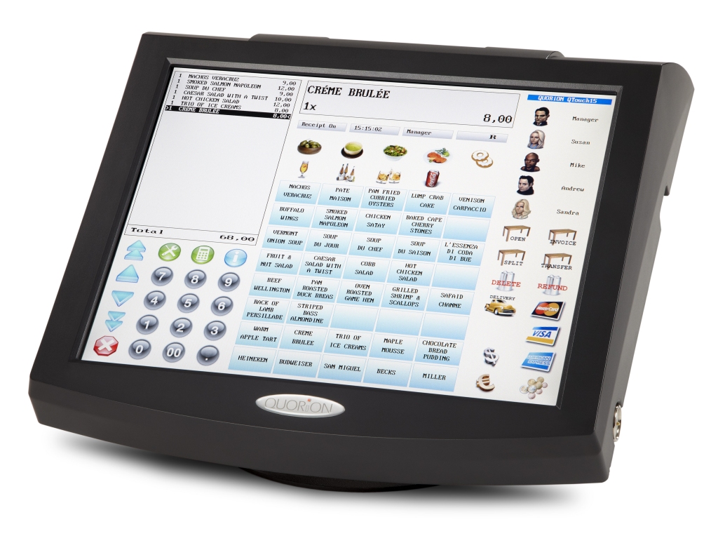 Dotyková pokladna pro restaurace i obchod Qtouch 15